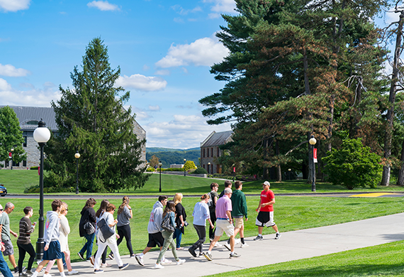 Students Walking around the campus