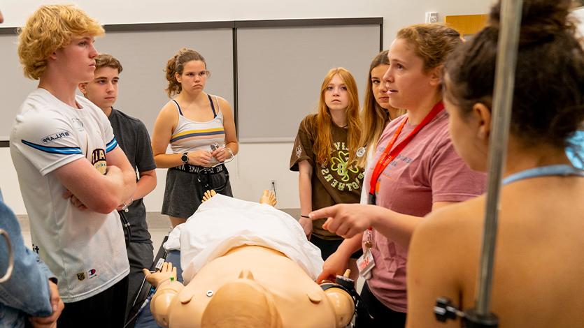 Image of  Simulation Lab during a Pre-Health class at Summer Pre-College.